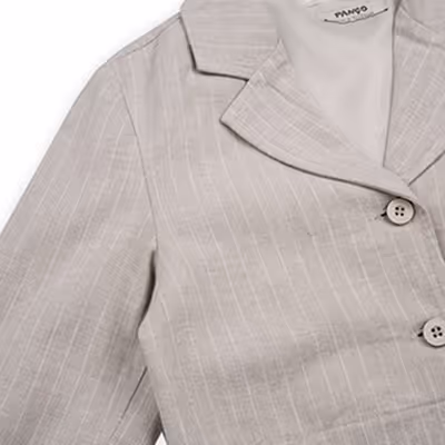 Striped Jacket-Beige-8-9 Yrs