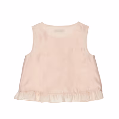 Asymmetrical Cut Blouse-Powder-7-8 Yrs