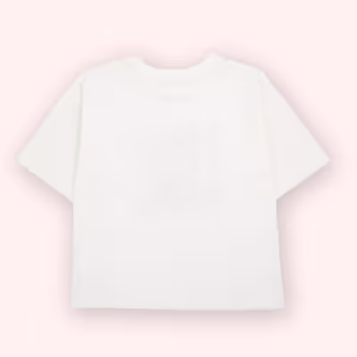 Short Sleeve T-Shirt-Ecru-5-6 Yrs