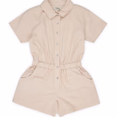 Buttoned Shirt Collar Overalls 2511GK24001