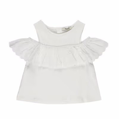 Lace Detailed Sleeveless Blouse-White-11-12 Yrs