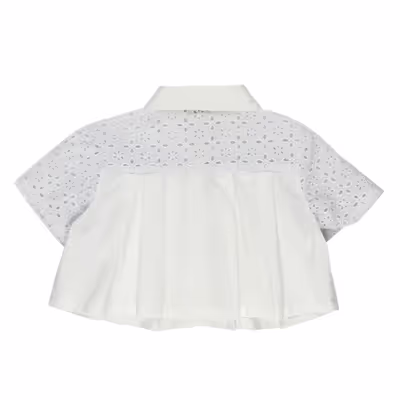 Crop Shirt-White-11-12 Yrs