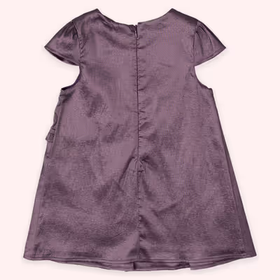 Dress With Ruffle Detail-Purple-3-4 Yrs