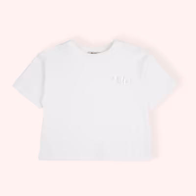 Crew Neck Printed Short Sleeve T-Shirt-Ecru-8-9 Yrs