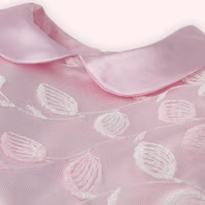 Lace Detailed Satin Dress-Pink-3-4 Yrs