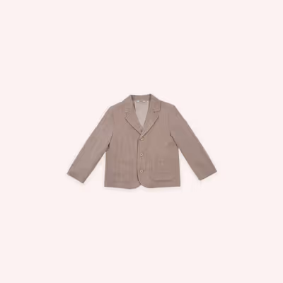 Pocket Detailed Jacket-Brown-9-10 Yrs