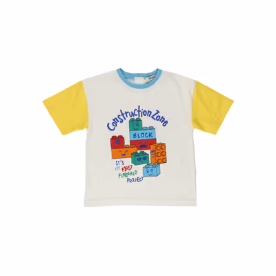 Printed Short Sleeve T-Shirt-White-6-12 Month