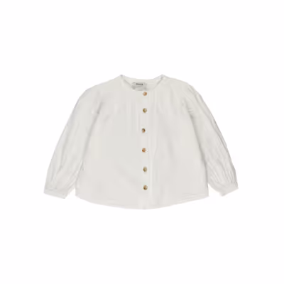 Pleated Muslin Shirt-White-10-11 Yrs