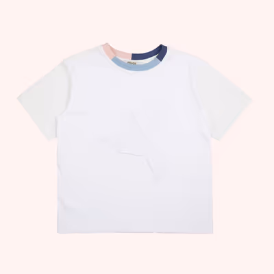 Short Sleeve White T-Shirt-White-6-7 Yrs