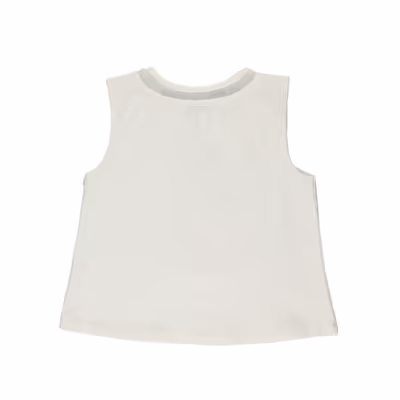 Printed Detailed Tank Top-Ecru-11-12 Yrs