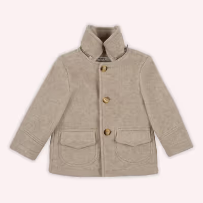Hooded Coat-Beige-1.5-2 Yrs