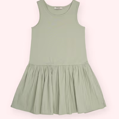 Dress With Woven Lower& Knitted Upper 2511GK26006