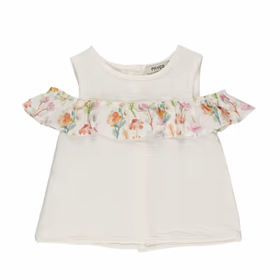Ruffle Detailed Blouse-Ecru-1,5-2 Yrs