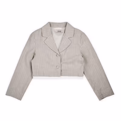Striped Jacket-Beige-8-9 Yrs