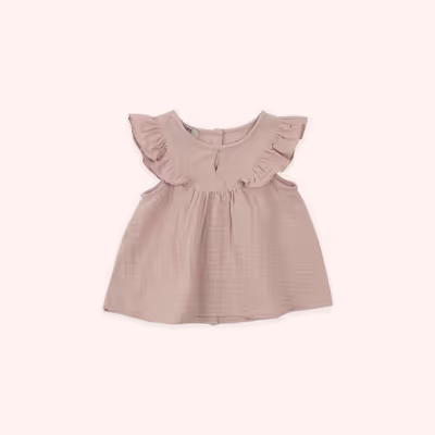 Soft Textured Blouse with Ruffled Sleeves 2511GB57014