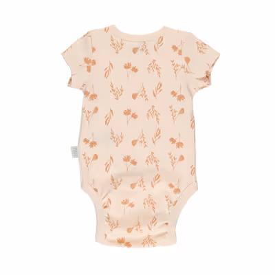 Newborn Short Sleeve Bodysuit-Powder-1.5Yrs