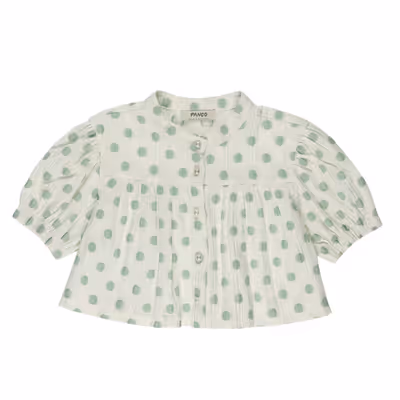 Polka Dot Crop Shirt 2311GK06014