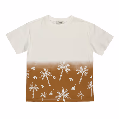 Palm Printed T-Shirt-Ecru-11-12 Yrs