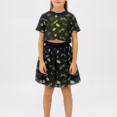 Neon Printed Mesh T-Shirt 2311GK05014