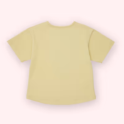 Printed Detailed T-Shirt-Yellow-2-3 Yrs