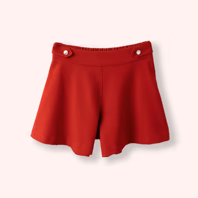 Shorts with Apoelet Detail and Elastic Waistband 2511GK07015