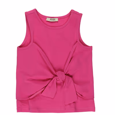 Bow Detailed Undershirt-Fuchsia-11-12 Yrs