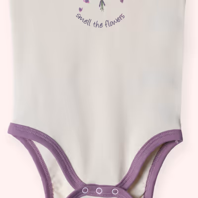 Short Sleeve Bodysuit-Ecru-3-6 Month