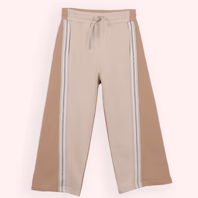 Elastic Waist Striped Detailed Wide Leg Sweatpants 2511GK01005