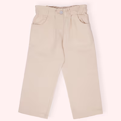 Elastic Waist Wide Leg Buttoned Trousers 2511GB04001