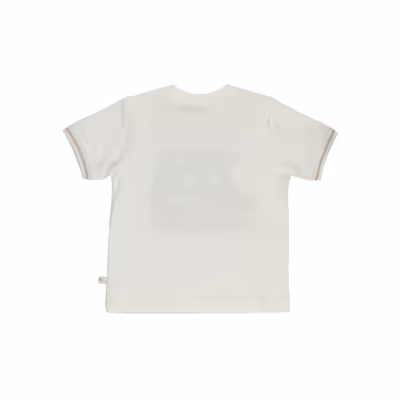 Printed Short Sleeve T-shirt-Ecru-1.5-2Yrs