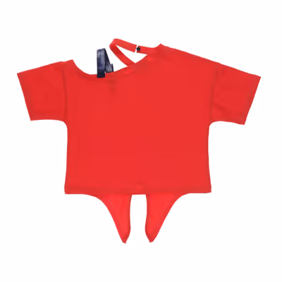 T-Shirt With Tape Detail-Red-13-14 Yrs