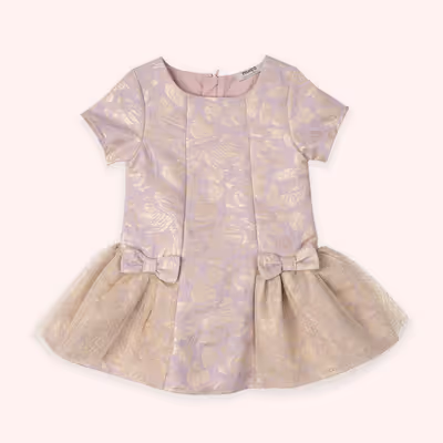 Dress With Bow Detail-Lilac-4-5 Yrs