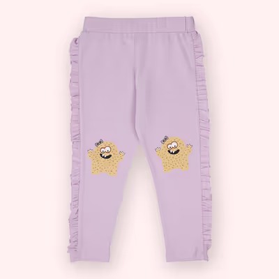 Leggings With Elastic Waist And Ruffled Detail 2511GB12002