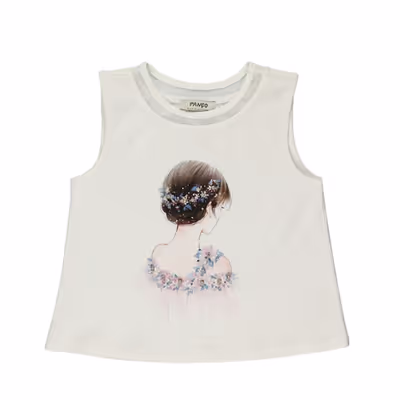 Printed Detailed Tank Top 2311GK15017