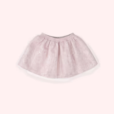 Skirt With Elastic Waist And Tulle Detail 2511GK13024