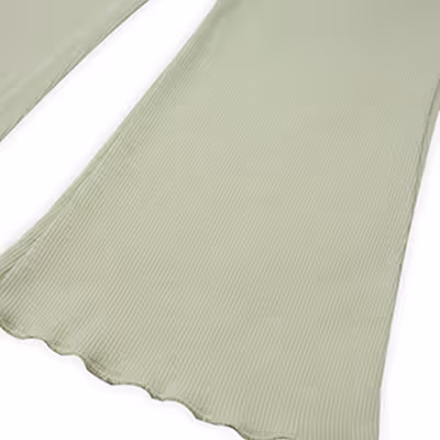 Wide Leg Leggings-Khaki-3-4 Yrs