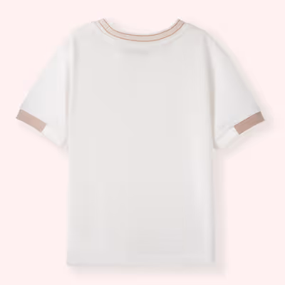 Short Sleeve T-Shirt-Beige-2-3 Yrs