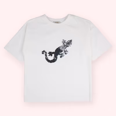 Printed Detailed T-Shirt 2511BK05019