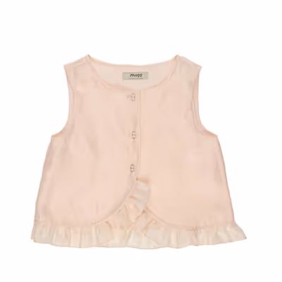 Asymmetrical Cut Blouse-Powder-4-5 Yrs
