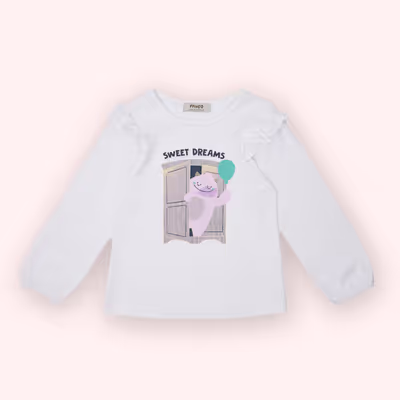 Printed Detailed Long Sleeve T-Shirt 2511GB05008