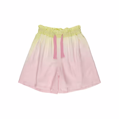 Elastic Waist Gradient Shorts-Pink-10-11Yrs