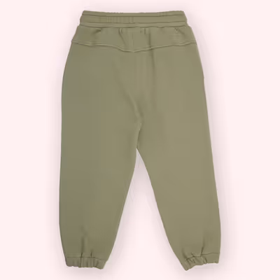 Elastic Leg Tracksuit Bottoms-Khaki-3-4 Yrs