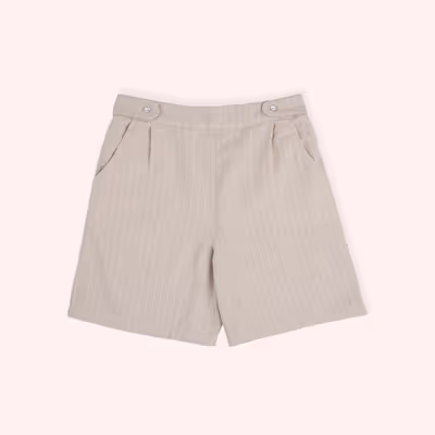 Striped Shorts With Elastic Waistband&Button Detail 2511GK07001