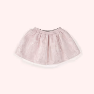 Skirt With Elastic Waist And Tulle Detail 2511GK13024