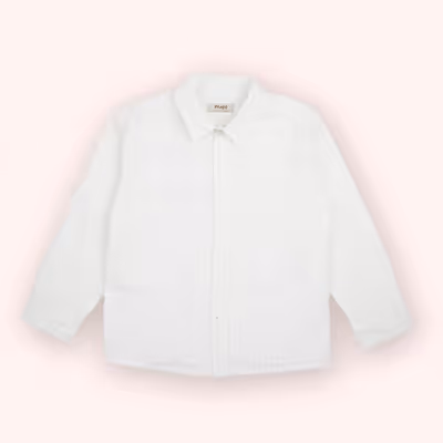 Striped Shirt With Pocket-White-5-6 Yrs