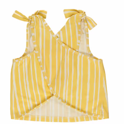 Undershirt With Tied Suspenders-Yellow-7-8 Yrs