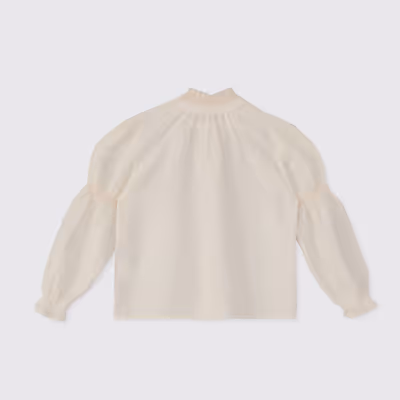 Long Sleeve Muslin Shirt-Ecru-6-7 YRS