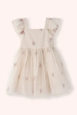 Patterned Tulle Party Dress 2511GB26028