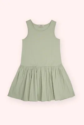 Dress With Woven Lower& Knitted Upper 2511GK26006