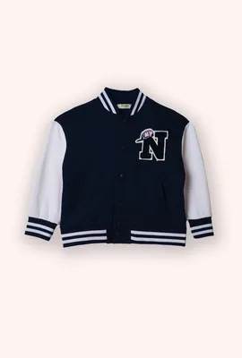 Letter Detailed Knitted Jacket 2511BK21001